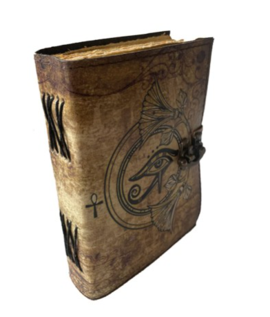 Handmade Eye of Ra Printed Leather Journal Softcover Notebook Book of Shadows Vintage Deckle Edge Unlined Cotton Paper Sketchbook Organizer Diary for Men and Women