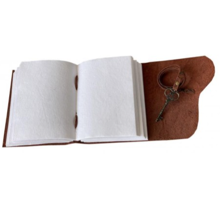 Handmade Garden Flower Embossed Leather Journal Softcover Notebook Recycled White Unlined Cotton Paper Sketchbook Book of Shadows Organizer Diary for Men and Women