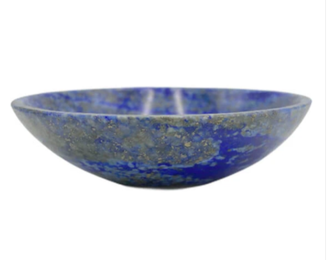 Lapiz Lazuli Hand Carved Crystal Bowl For Chakra Balancing Reiki & Meditation