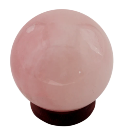 Rose Quartz Sphere Crystal Ball for Healing Meditation