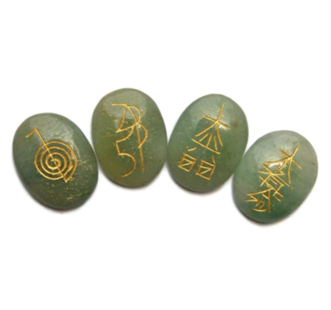 Green Aventurine Oval Reiki Set for Healing