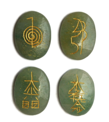 Green Aventurine Oval Reiki Set for Healing