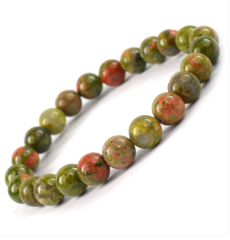 Unakite Gemstone Bracelet Reiki Healing for Men & Women
