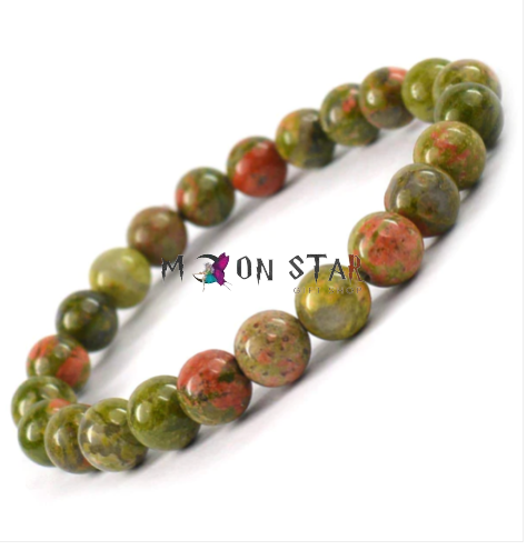 Unakite Gemstone Bracelet Reiki Healing for Men & Women