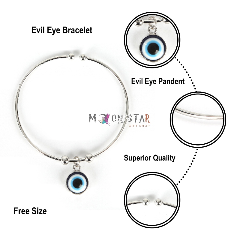 Silver Evil Eye Bracelet