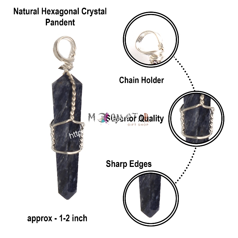 Natural Hexagonal Crystal Necklace Gifts for Women, Power Energy Reiki Spiritual Hippie Witch Jewelry Birthday Gifts