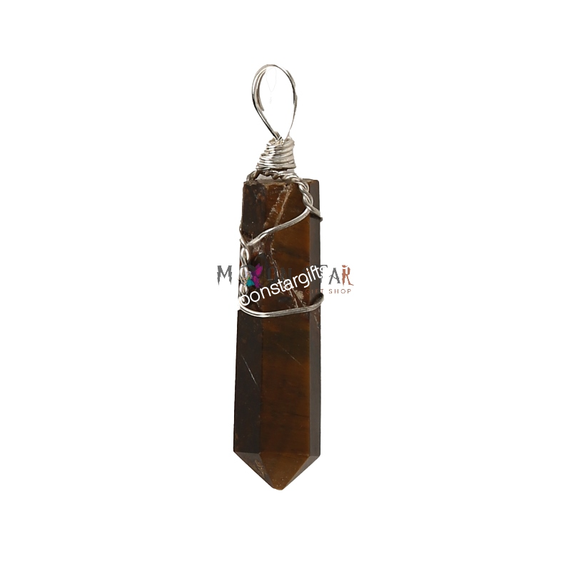 Natural Hexagonal Crystal Brown Pendant Gifts for Women, Power Energy Reiki Spiritual Hippie Witch Jewelry Birthday Gifts