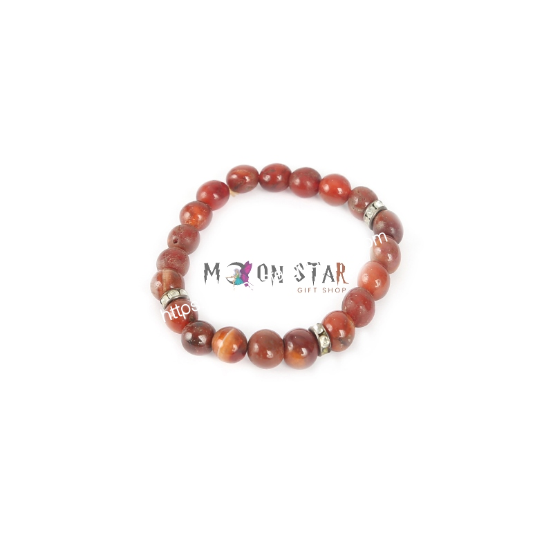 Carnelian Gem stone Healing Crystal Bracelet