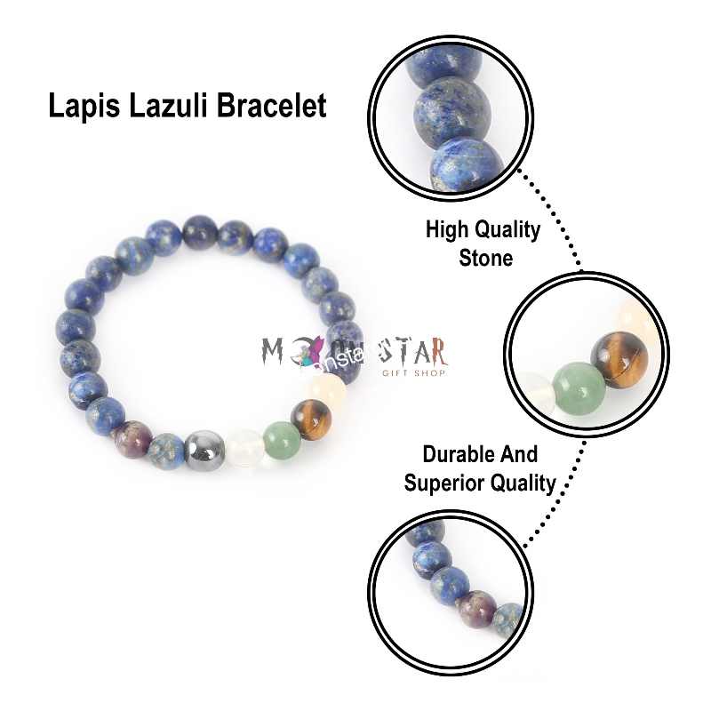 Lapis Lazuli Diamond Cut Bracelet