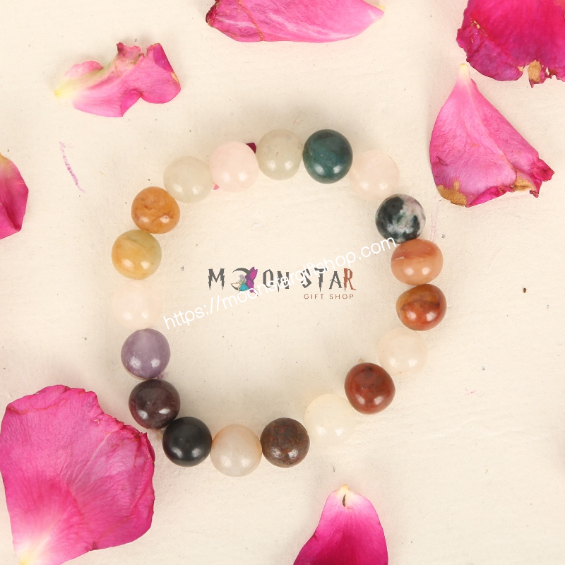 Multicolor Healing Diamond Cut Bracelet