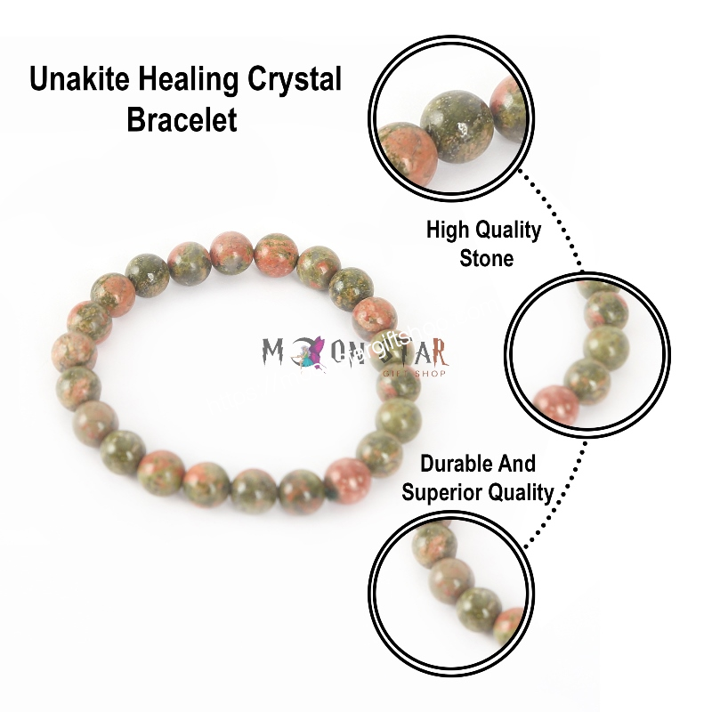 Unakite Healing Crystal Bracelet