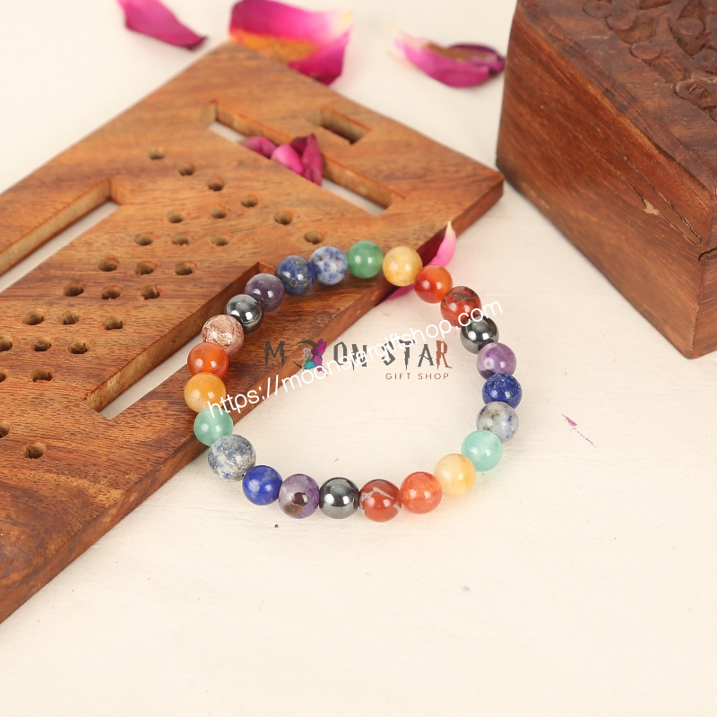 Seven Chakra Healing Crystal Bracelet