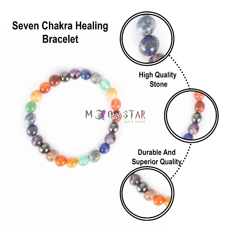 Seven Chakra Healing Crystal Bracelet